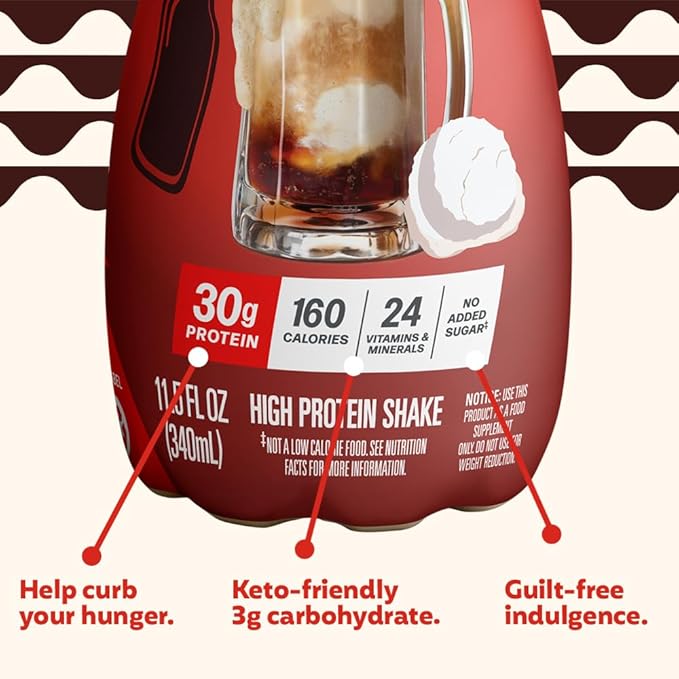 Root Beer Float Protein Shake, 11.5oz, 12 Count (12 Count)
